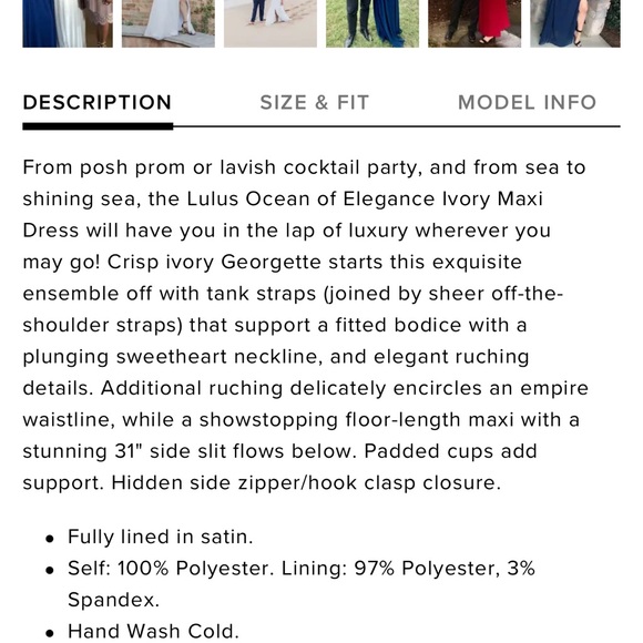 Lulu’s Ocean of Elegance Ivory Maxi Dress - Picture 6 of 9